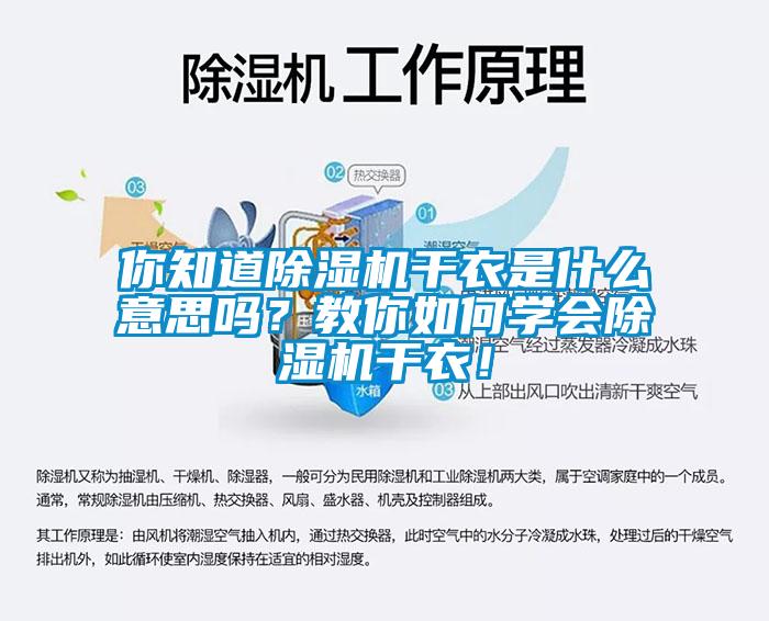 你知道除濕機干衣是什么意思嗎？教你如何學會除濕機干衣！